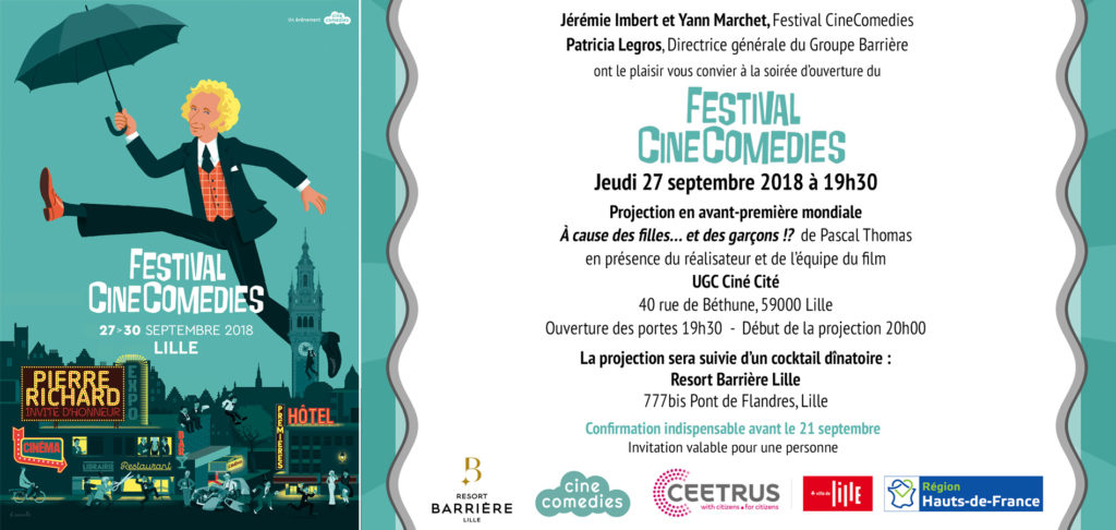 Invitation Ouverture du Festival CineComedies 2018