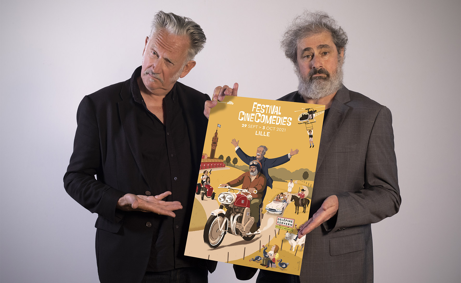 Benoît Delépine & Gustave Kervern invités d'honneur du festival CineComedies 2021 ©Bruno Tocaben