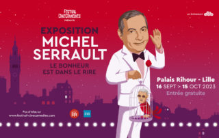Affiche Exposition Michel Serrault - Illustration : David Merveille