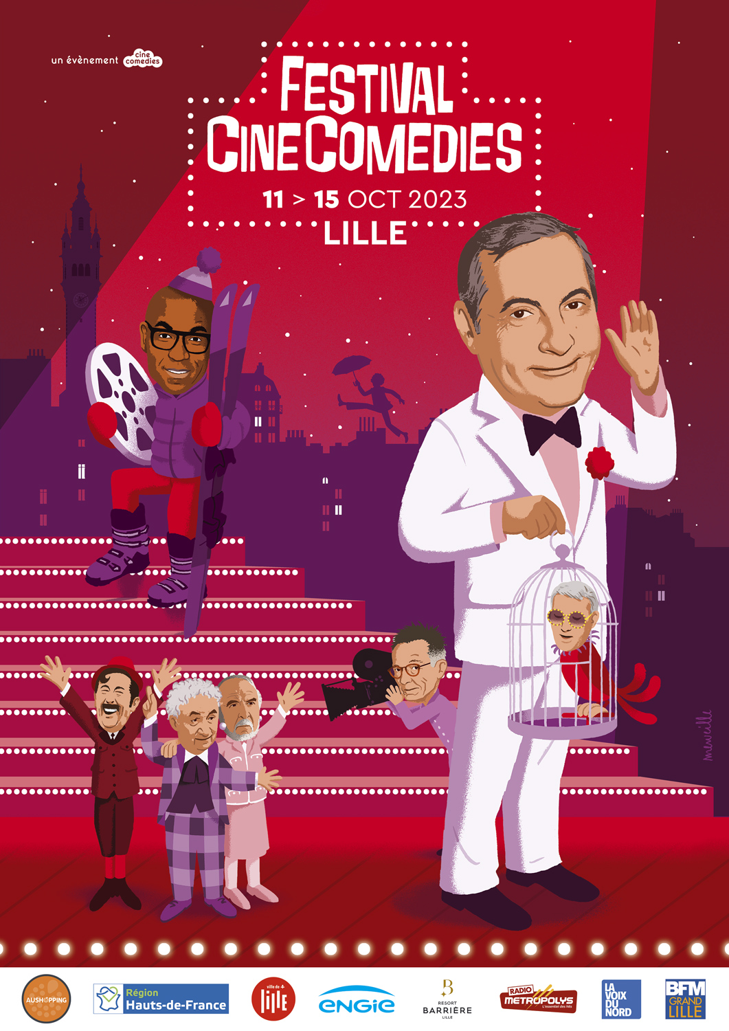 Affiche Festival CineComedies Lille 2023